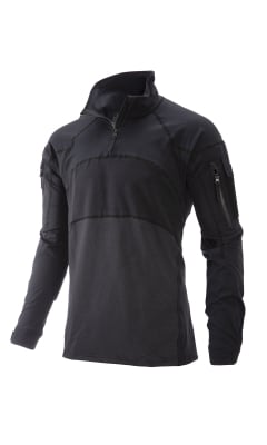 Advanced Quarter Zip Combat Shirt (FR)-Black-XS
