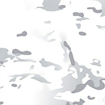 Close-up of Multicam Alpine camouflage pattern in shades of white and gray
